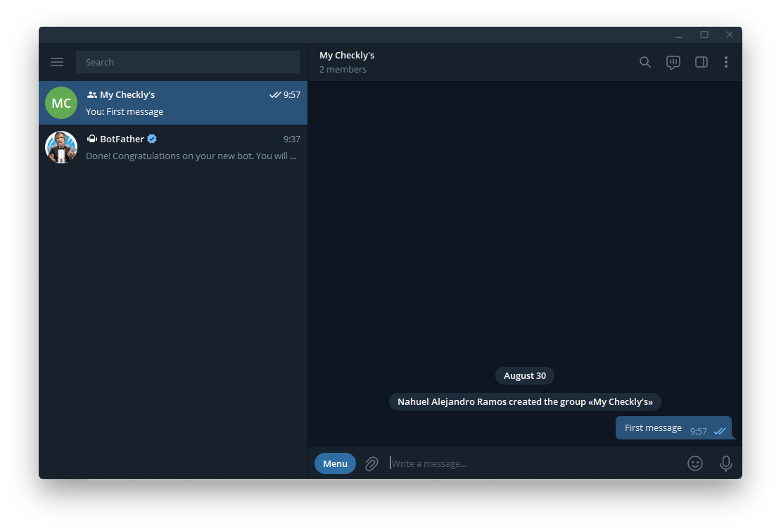 setup checkly telegram_bot step 4